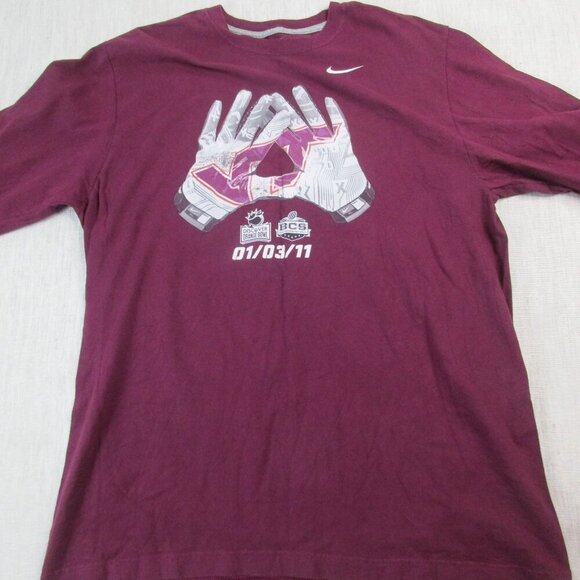Texas State Bobcats Shirt Men XL Burgundy Nike NCAA Football Sports Standard Fit - Picture 5 of 9